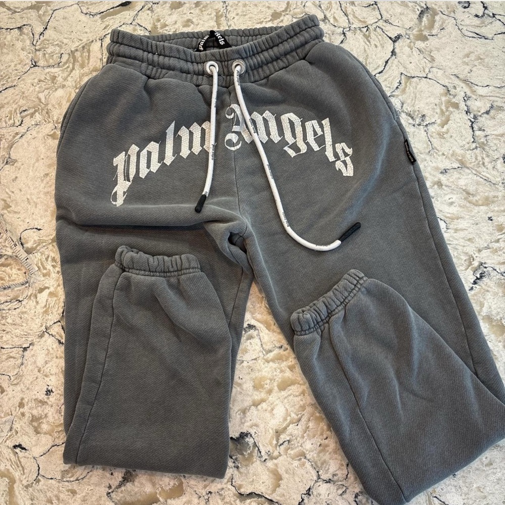 Palm Angels Charcoal Logo Sweatpants